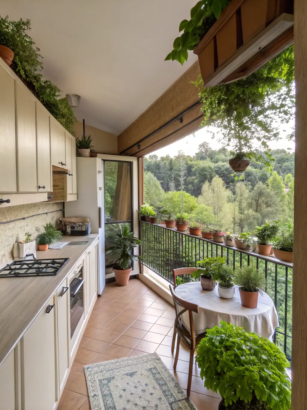 A cozy apartment in Guadalajara with a balcony overlooking a quiet street.